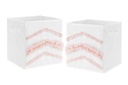Blush Pink and White Floral Bird Blossom Fabric Storage Bins (Set of 2) Girl by Sweet Jojo Designs