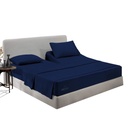 SGI Bedding Egyptian Cotton Top Split Sheet Set Solid Adjustable Bed 28" Split Head Cal King 600 TC 15" Deep Navy Blue