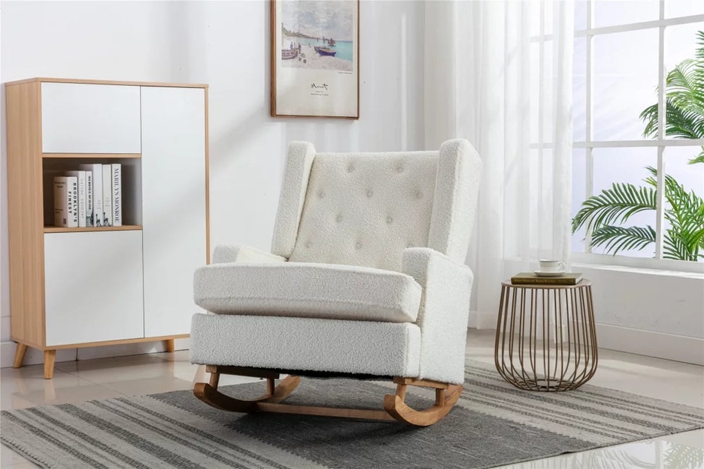 Comfortable Modern Rocking Chair for Nursery & Living Room