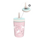 Zak Designs 12Oz Kelso Toddler Cups for Travel or at Home, 12Oz Vacuum Insulated Stainless Steel Sippy Cup with Leak-Proof Design Is Perfect for Kids (Fanciful Unicorn)
