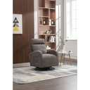 Upholstered Seating Wing Back Glider Swivel, Rocker, Rocking Chair, Glider Chair for Nursery in Modern Style, Durable Nursery Swivel Chair with High Back, Comfortable Sofa, Easy to Clean, Dark Gray