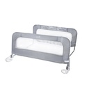 Summer Infant Double Safety Bedrail, Gray, Metal and Fabric Bedrail Set for Toddlers, 42.5 Long, Fits Twin, Full, and Queen Beds and Accommodates Thick Mattresses and Platform Beds Metal 1 Count (Pack of 1)