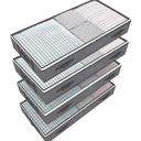 Underbed Storage Bags,4Packs Large Capacity Storage Organizer for Clothes, Blankets, Towels, Comforter, Sweaters, Linen Sheets75L Foldable Visible Underbed Clothes Containers,Gray
