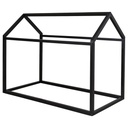 Twin Bed Frame with House Shaped Design Black - Saltoro Sherpi