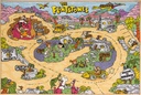 KC Cubs | Flintstones Bedrock Road Map Educational Learning & Game Area Rug Carpet for Kids and Children Bedrooms and Playroom