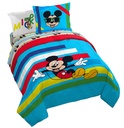 Sunny Side up Disney Mickey Mouse 5 Piece Twin Size Bed Set with Sham