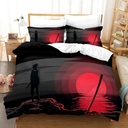 Anime Naruto Akatsuki Shippuden Twin Size Quilt Bedding Sets for Room Decor Ultra Soft Microfiber Action Figure Itachi Sasuke Kakashi 3D Printed 1 Duvet Cover & 2 Pillowcases