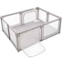 Babyjoy Playpen Extra Large Unisex Kids Baby Activity Center Safety Play Yard with Gate Gray