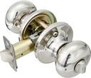 SCHLAGE Dexter J40-STR Privacy Knobset from the Stratus Series, Polished Chrome