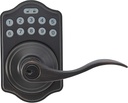 Amazon Basics Electronic Keypad Entry Lever Door Lock - Oil Rubbed Bronze, 78.3Mm W X 129.2Mm H