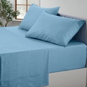Lux Decor Collection Bed Sheets - 4 Piece Queen Size Sheets, Brushed Microfiber 16" Deep Pocket Bedding Sheets & Pillowcases - Blue
