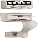 Kwikset Aura Bluetooth Keyless Deadbolt with Avalon Entry Handleset, Electronic Keypad Lock, Auto Door Lock, Smartkey Re-Key Security, Satin Nickel