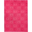 Garland Rugs Peace Bright Pink 6' X 9' Novelty Indoor Ara Rug