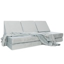 Milliard Kids and Toddler Sofa Play Couch for Playroom and Bedroom, Soft Grey Velour Fabric, with Bonus Blanket