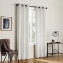 Sun Zero 2-Pack Arlo Textured Thermal Insulated Grommet Curtain Panel Pair, Pearl White, 40" W X 84" L