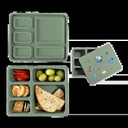 Austin Baby Co Bento Lunch Box for Toddler and Kids – Silicone Lunch Container with 5 Leak-Proof Compartments – Food-Safe Materials, Sturdy, Dishwasher Safe, and BPA Free (Camper Sage Green)