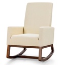 Giantex Rocking Chair, Living Room Padded Chair for Nursery, Home Office & School Use, Beige