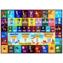 MOMOTOYS Kids Rug Learning Collection, ABC Alphabet, Numbers, Animals and Shapes Educational Learning & Game Area Playroom Rug Carpet for Kids and Children Bedrooms Amazing Coloring Book as a Gift