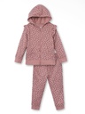 Little Star Organic Toddler Girl 2Pc Full Zip Hoodie & Slim Jogger Set, Size 12M-5T