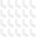 INCREWAY L Brackets Transparent 20Pcs Clear Acrylic Corner Bracket 90 Degree Support Shelf Corner Brace Right Angle Bracket