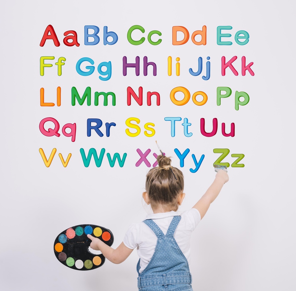 ABC Wall Decal - Colorful Alphabet Letters for Nursery Decor