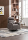 Upholstered Swivel Glider, Cosymart Rocking Chair for Nursery in Dark Grey, Modern Style One Left Bag
