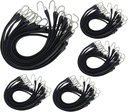 50 Packs,Rubber Bungee Cords with Hooks,Tarp Straps，Securing Tarps, Canvas, Cargo, Motorcycle. (21")