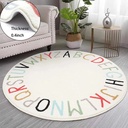 Findosom 4' round Kids Play Mat Large Soft Alphabet Nursery Rug Crawling Kids Play Rug Mat Non-Slip 0.4" Thickness Floor Area Rug Educational Learning Game Play Rug for Bedroom Living Room Multicolor
