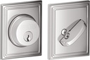 SCHLAGE Lock Company Single Cylinder Deadbolt with Addison Trim, Bright Chrome (B60 N ADD 625)