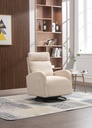 Upholstered Swivel Glider.Rocking Chair for Nursery in Misty Grey.Modern Style One Left Bag