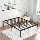 Yoneston 16 Inch Queen Metal Platform Bed Frame Reinforce Heavy Duty No Box Spring Mattress Foundation High Bed Frame with Under-Bed Storage for Adults Child