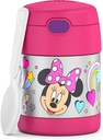 THERMOS FUNTAINER 10 Ounce Stainless Steel Vacuum Insulated Kids Food Jar with Spoon, Preschool Minnie
