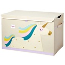 3 Sprouts Collapsible Toy Chest Storage Bin for Kids Playroom, Unicorn