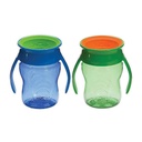 Wow Cup for Baby 2-Pack 7 Oz. Tritan Plastic Sippy Cup in Blue/Green
