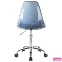Urban Shop Acrylic and Metal Rolling Office Chair, Navy with Chrome Base