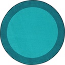 All around 7'7" round Area Rug in Color Teal