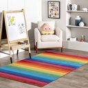 Nuloom Henriette Rainbow Machine Washable Kids Area Rug, 5' X 7' 6", Multicolor