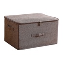 Samdeem Closet Storage Box Cotton Linen Storage Box Zipper Storage Organization Box Fabric Covered Storage Box Folding Sealed Box Storage Box Storage 60%Cotton,40%Linen Collapsible Storage Bins