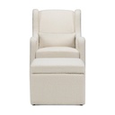Carter'S by Davinci Adrian Swivel Glider with Storage Ottoman in Ivory Boucle