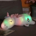 Light up Glow Unicorn Pillow Plush 3D Stuffed Animal 60Cm White Unicorn