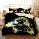 Anime Dragon Ball Z Full Size Comforter Bedding Set for Bedroom Fashion New Cartoon Goku Saiyan Vegeta 3D Printed 1 Duvet Cover & 2 Pillow Shams