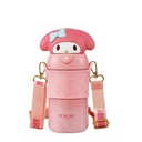 Sanrio Hellokitty Kuromi 560ML Thermos Bottle Large Capacity Children Stainless Steel Bouncing Straw Insulated Cup Vacuum Flasks