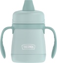 Thermos Baby Vacuum Insulated Stainless Steel Sippy Cup W/ Handles, 7Oz, Mint