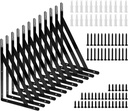 Sutekus 12" X 8" Heavy Duty Shelf Brackets with Screws Metal Shelves Supports Wall Mount Angle Brackets for Floating Shelves, 12Pack