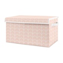 Elephant Blush Pink Arrow Storage Fabric Toy Box by Sweet Jojo Designs