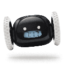 Clocky, the Original Runaway Alarm Clock on Wheels (Loud for Heavy Sleepers, Fun Rolling Moving Clock), Black