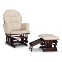 Graco Parker Nursery Wood Glider and Ottoman Espresso with Beige