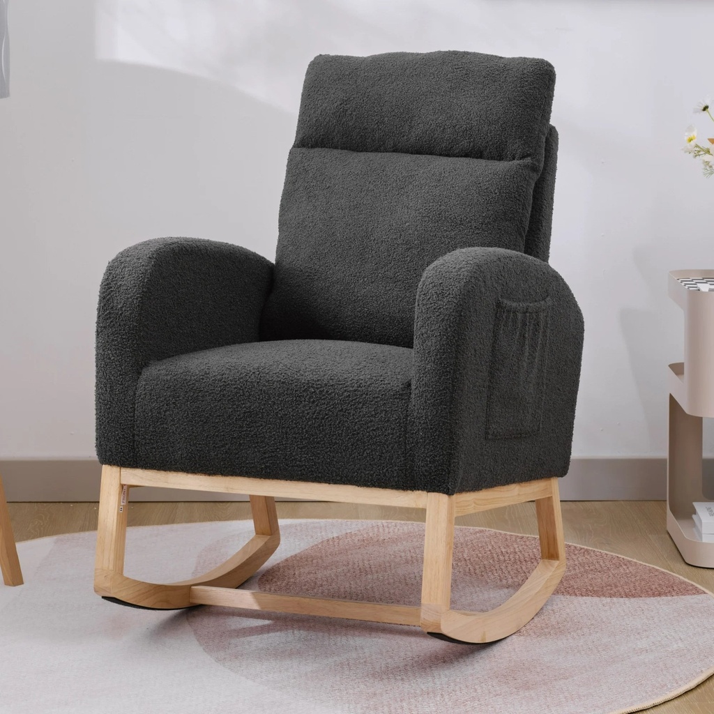 RONSHIN Home Rocking Chair - Upholstered Velvet Glider Chair