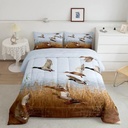 YST Mallard Duck Duvet Insert Duck Hunting Themed Comforter Set for Kids Teens Adults Mallard Duck Bird Printed Bedding Set Rustic Natural Lake Scenery Quilt with 1 Pillowcase,Twin Size
