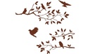 Brown 20" X 59" Burnish Birds & Blossoms Vinyl Wall Art Inspirational Quotes and Saying Home Decor Decal Sticker